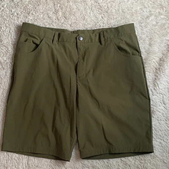 Mens adidas adicross hybrid golf shorts size 38 green 3 stripe leg logo - Picture 1 of 6